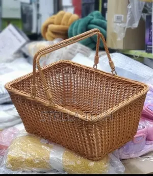 Picnic Outdoor / Shopping Basket - Rattan