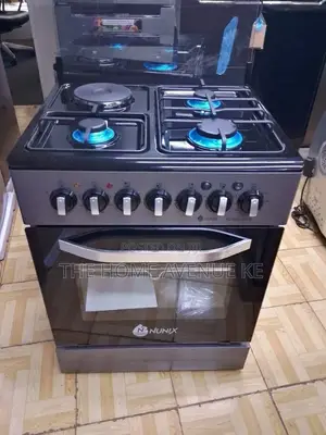Nunix Standing Cooker 3 Gas + 1 Electric Burner, Electric Oven 60x60