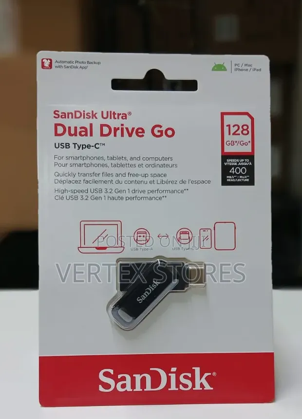 SanDisk Ultra Dual Drive Go USB-C 128GB Flash Drive - 1