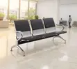 Hospital 3-Seat PU Leather Waiting Bench - 1