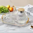 Multi-Purpose Acrylic Serving Trays with Gold Handles - 1