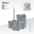 Bathlux 6-Piece Gray Bathroom Accessory Set - 1