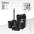 Bathlux 6-Piece Gray Bathroom Accessory Set - 2