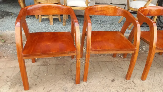 Modern Dining Chairs - Pure Mahogany Wood for Dining Table/Hotel - 1