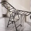 Movable Foldable Laundry Drying Rack with Wheels - 2