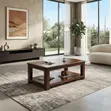 Executive Brown Polished Coffee Table - 4