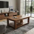 Executive Brown Polished Coffee Table - 5