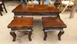 Queen's Leg Coffee Table with 2 Stools - 2