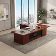 Mahogany 2000MM Executive CEO Office Desk - 1