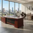Mahogany 2000MM Executive CEO Office Desk - 3