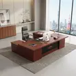 Mahogany 2000MM Executive CEO Office Desk - 5
