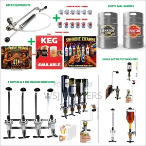 Senator Beer Keg Pump + Tot Measures + Empty Keg Barrels