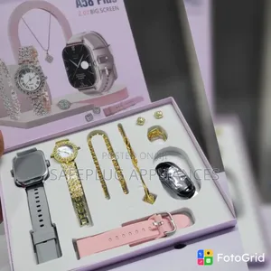 A58 Plus Smart Watch Luxury Jewelry Combo Set