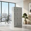 Stainless Steel Office Cabinet with 12 Lock Drawers - 5