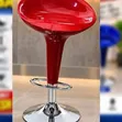 Red Bar Stool with Swivel Seat & Adjustable Height (Model 530) - 1