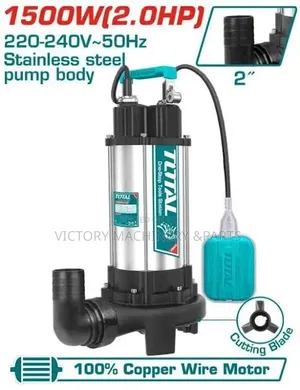 Total Sewage Pump 2HP TWP with Cutting Blade
