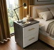 Modern Bedroom Nightstand with 2 Spacious Drawers - 1