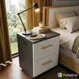 Modern Bedroom Nightstand with 2 Spacious Drawers - 2