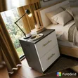 Bedside Table with 2 Drawers - Modern Nightstand - 1