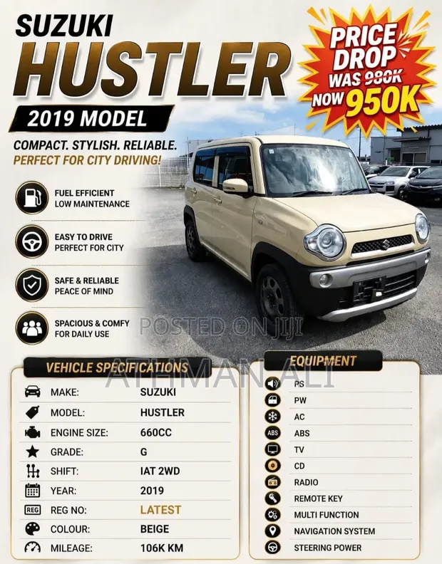 Suzuki Hustler 2019 Beige - 1