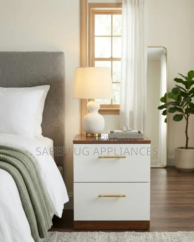 Compact Bedside Drawers - 2 Drawer Nightstand - 1
