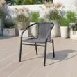 Modern Rattan Plastic Dining Chair - 1