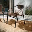 Modern Rattan Plastic Dining Chair - 4