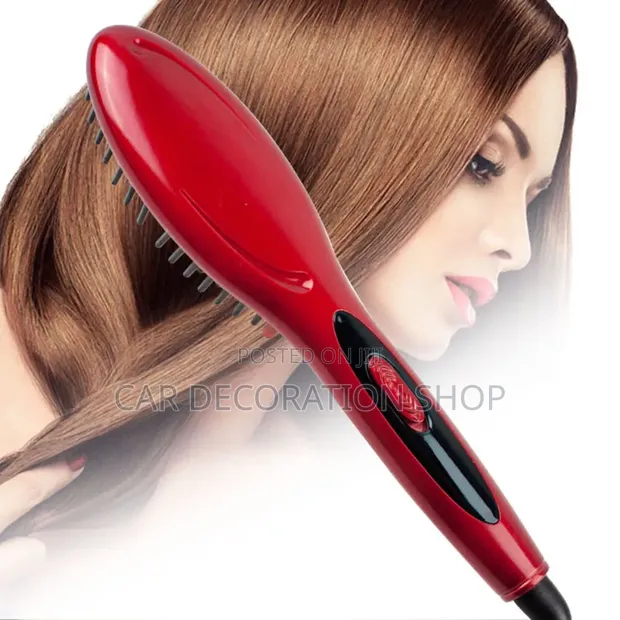 Electric Hair Brush Comb with Black Heating Accents - 1