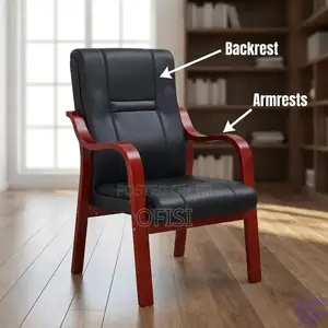 Executive Guest Chair with Wooden Armrests