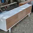 White Brown TV Console - 1