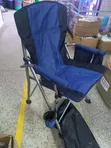 Heavy-Duty Steel Camping Arm Chair with Cup Holders - 1