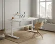 White Manual Adjustable Ergonomic Stand Desk - 1