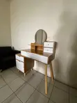 Brown Dressing Vanity Set with Light - 3