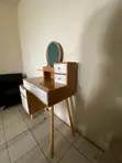 Brown Dressing Vanity Set with Light - 4