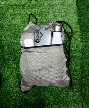 Golden Drawstring Sports Bag