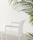 White Ergonomic Stackable Dining Chairs - 3