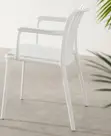 White Ergonomic Stackable Dining Chairs - 5