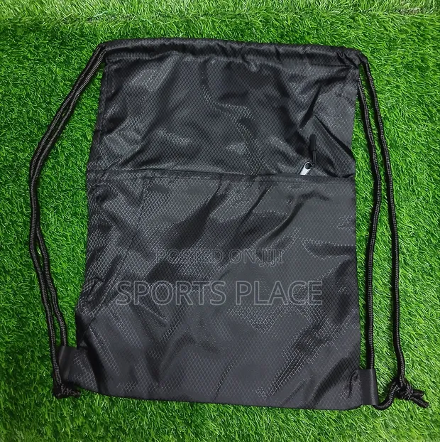 Black Drawstring Bag - Large - 1