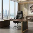 Recliner Office Study Leather Polish Chairs - 3