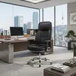 Recliner Office Study Leather Polish Chairs - 4