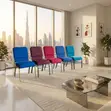 Armless Fabric Office/Church Stackable Chairs - Red - 1