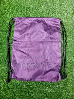 Purple Drawstring Bag with Zipper