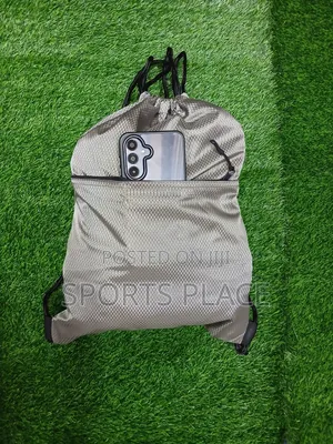 Drawstring Bag with Outer Zipper Pocket