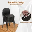 Black Stackable Fabric Office Chair - 5