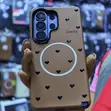 Brown Matte Magnetic Phone Case kwa Samsung S23 Ultra - 1
