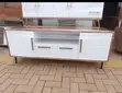 Two-Tone Louvered TV Stand with Drawers - 2