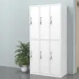 6 Compartment Metallic Storage Cabinet - White - 5