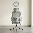 White Mesh Study Chair with Flip Arms - 5