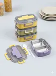 2-Partition Lunch Box with Stainless Steel Inserts - 1