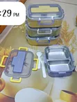 2-Partition Lunch Box with Stainless Steel Inserts - 2